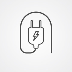 Plug vector icon sign symbol