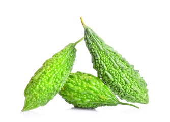 Bitter gourd on white background