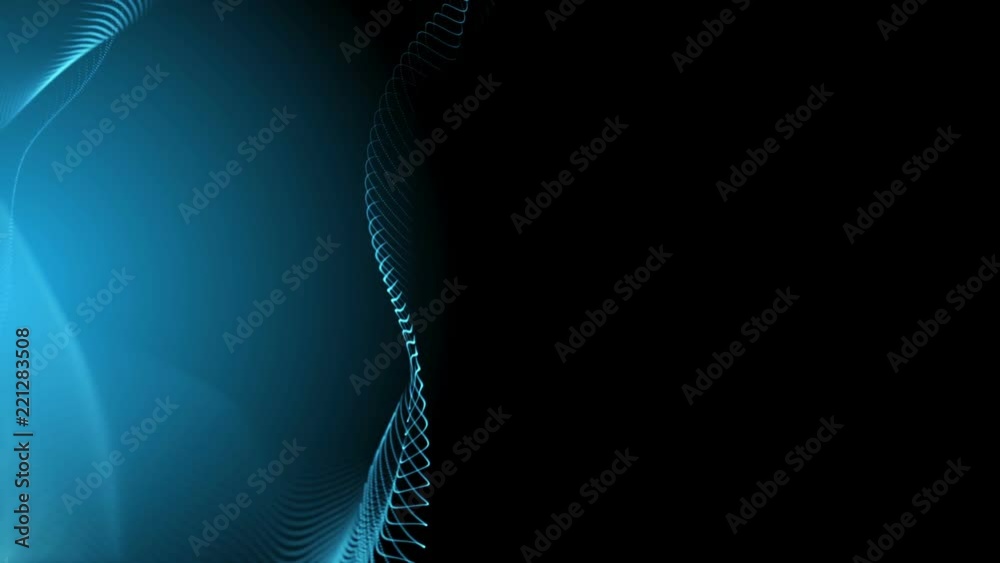 Poster seamless loop: blue elegant dynamic abstract lines in motion. computer, technology, engineering, bus
