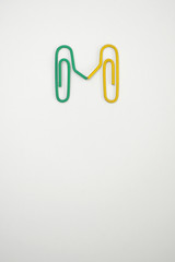 Paperclips sign connecting
