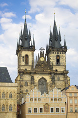 Fototapeta na wymiar Church of Our Lady before Tyn in Prague