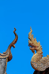 Fototapeta na wymiar Naga in Wat Phra Singh, temple in Chiang Mai, Thailand.