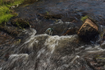 Rolava river in summer hot sunny day