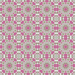 Seamless abstract pattern kaleidoscopic mosaic ornamental print