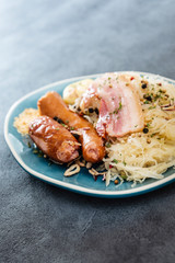 Central and Eastern European cuisines choucroute - sauerkraut with riesling