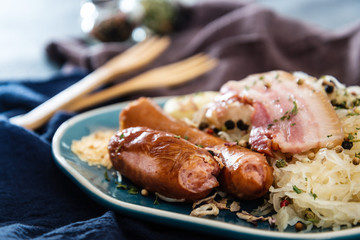 Central and Eastern European cuisines choucroute - sauerkraut with riesling