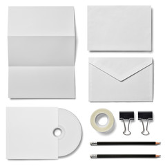 envelope letter card paper clip pencil adhesive tape disc disk template business