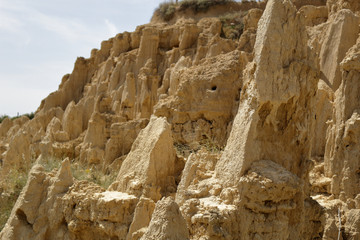 Aguarales, a kastic geological formation in the Aragon region in Spain