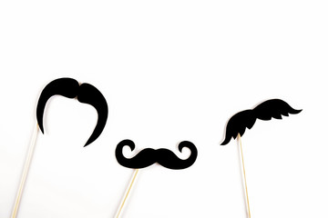 Movember concept. Annual event involving growing of moustache & beard during month in November to...