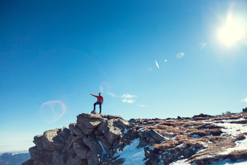 Fototapeta premium Climber on top.
