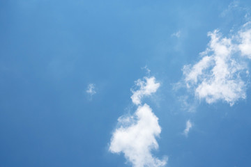 Beautiful blue sky with white clouds for background for background.