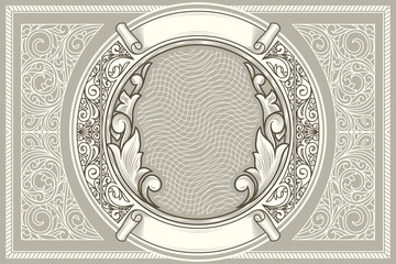 Vintage decorative ornate card