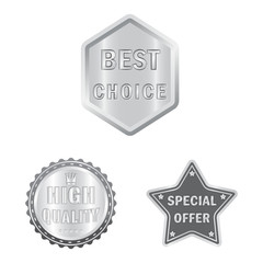 Obraz premium Isolated object of emblem and badge sign. Collection of emblem and sticker stock symbol for web.
