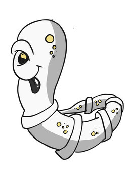 Cartoon worm