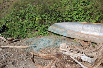 Photo fishing boat for fishing and walks on the river, lake.