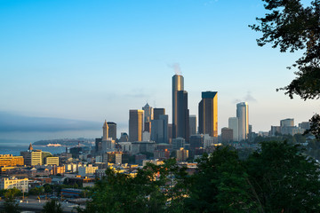 Fototapeta premium City skyline of Seattle, Washington State, USA