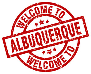 welcome to Albuquerque red stamp