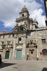 Obraz premium Santo Domingo Monastery church facade in the Galicia capital city of La Coruña