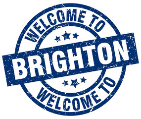 welcome to Brighton blue stamp