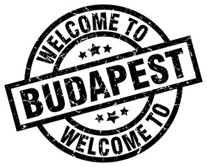 welcome to Budapest black stamp