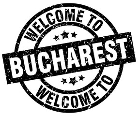 welcome to Bucharest black stamp