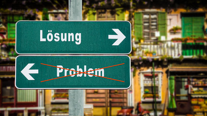 Obraz premium Schild 350 - Lösung