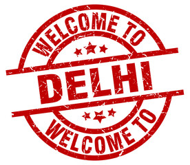 welcome to Delhi red stamp
