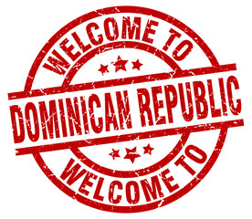 welcome to Dominican Republic red stamp