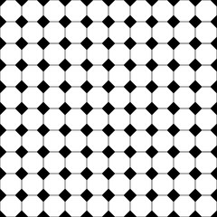 Vintage black and white tiles diagonal chequerwise squares vector pattern or background. Cross lines vector pattern, background. Seamless repeatable grid, mesh pattern.