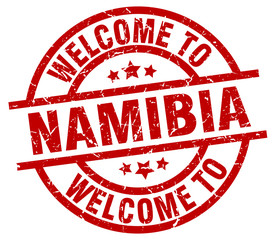 welcome to Namibia red stamp