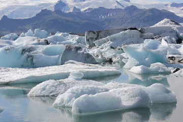 Fotobehang aan de voet van de gletsjer © helenedevun