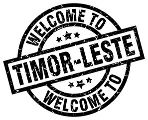 welcome to Timor-Leste black stamp