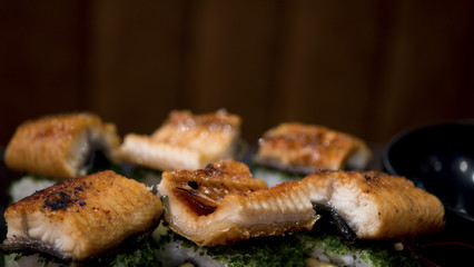 japanese food rice with eel.