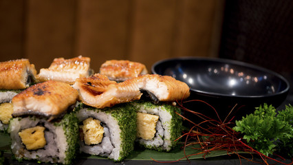 japanese food rice with eel.