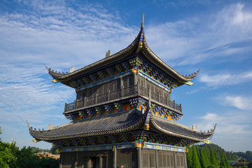 Fototapeta premium Si Chuan, Cheng Du City in China. A beautiful city, combination of grandeur and historic architecture.