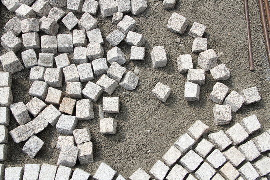Granitpflaster legen 3