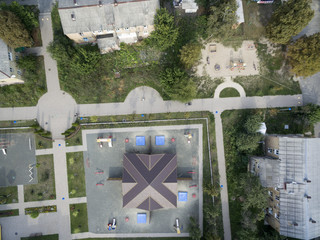 children yard, view from above