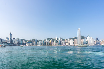Fototapeta premium panoramic city skyline in hong kong china