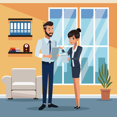 Fototapeta premium Coworkers at office