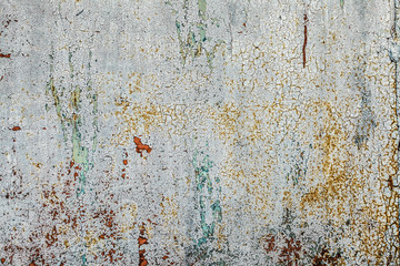 Fototapeta premium Grunge rusted metal texture, blue-gray oxidized metal background. Old metal iron panel. Blue-gray metallic rusty surface. The texture of the metal sheet is prone to oxidation and corrosion. 