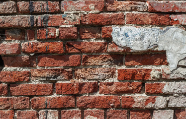 old brickwork on a sunny day
