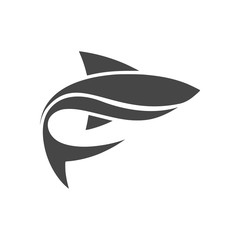 Fish simple flat icon