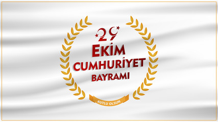 (29 ekim cumhuriyet bayrami) Day Turkey. Translation: 29 october Republic Day Turkey and the National Day in Turkey. celebration republic, graphic for design element illustration