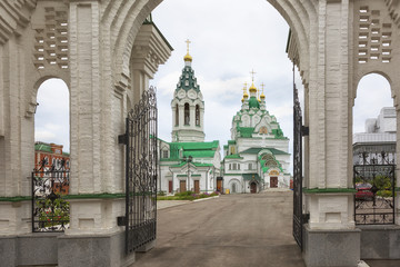 Fototapeta na wymiar Trinity Church in Yoshkar-Ola. Russia, the Republic of Mari El