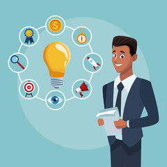 Businessman executive cartoon