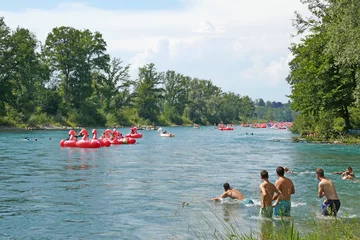 Foto auf Acrylglas Aare bei Belp, Bern, Schweiz © Schlierner