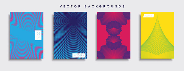 Vector cover designs. Future Poster template. Smartphone modern background set.