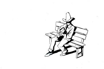Obraz premium bluesman