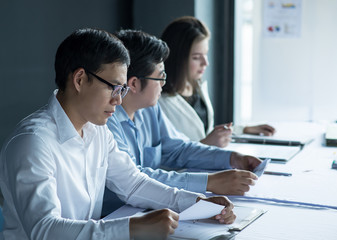 Fototapeta premium Business employee Meeting workshop Corporate Communication Teamwork Concept