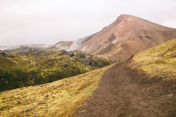 Trekking paths at Landmannalaugar